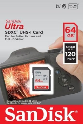 CART+DE+MEM+64GB+SD+SDSDUN4-064G-GN6IN+SANDISK+CLASSE+10