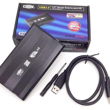 CASE P/ HD 2,5&quot; DX-2530 USB 3.0 PRETO