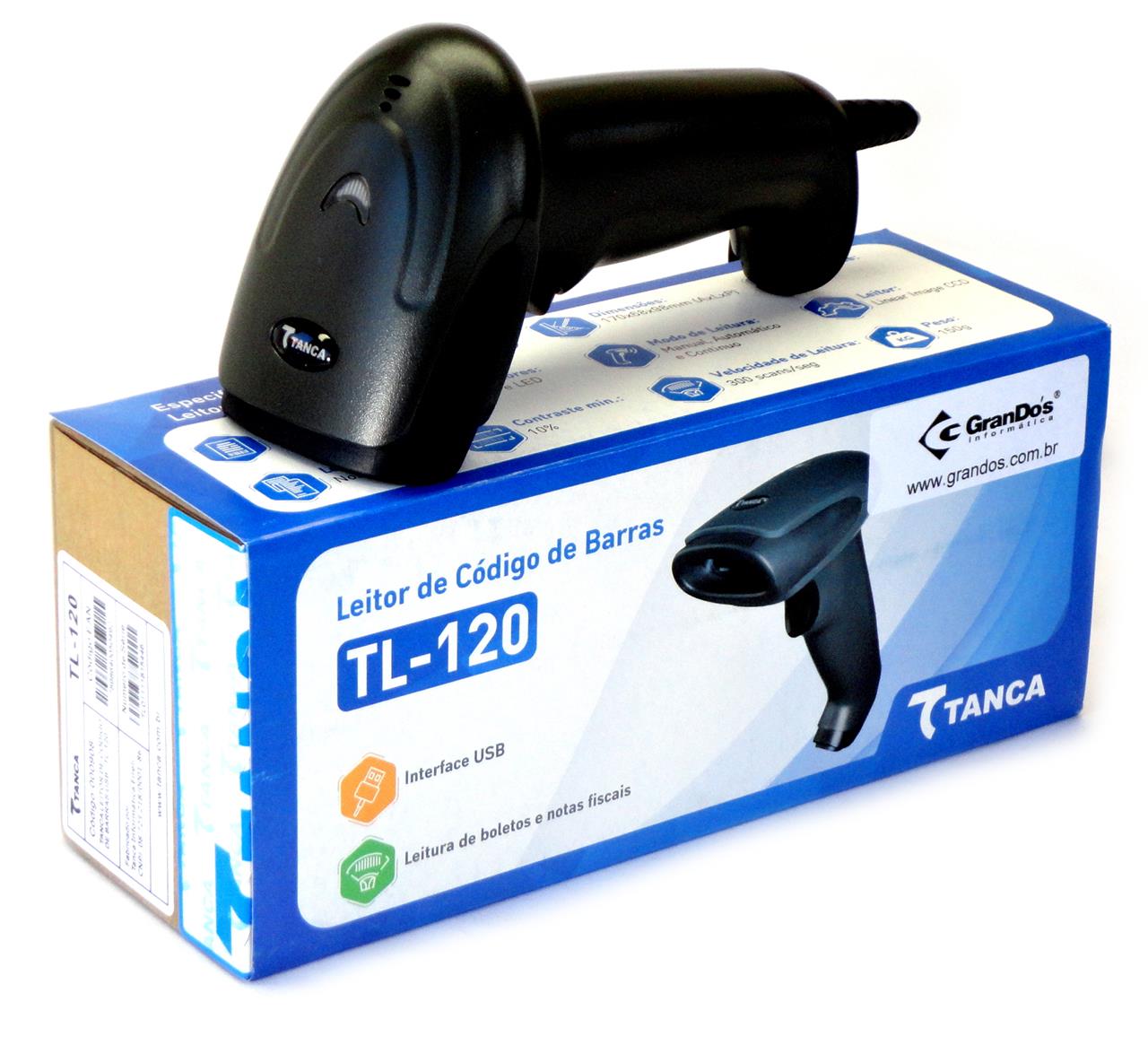 LEITOR DE CÓDIGO DE BARRAS USB TL-120 TANCA