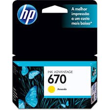 CARTUCHO 670XL CZ120AL AMARELO 9ML HP