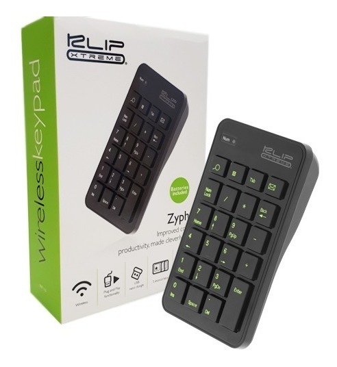 TECLADO NÚMERICO WIRELLES C/ RECEPTOR NANO USB KNP-110 KLIP