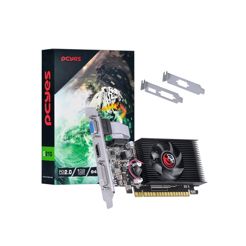 PLACA DE VIDEO PCIE 1GB NAC. G210/DDR3/64BITS/GEFORCE PCYES