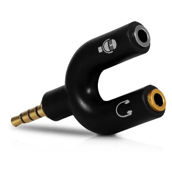 ADAPTADOR TIPO Y DUAS ENTRADAS P2 P/ P3 KP-HM005