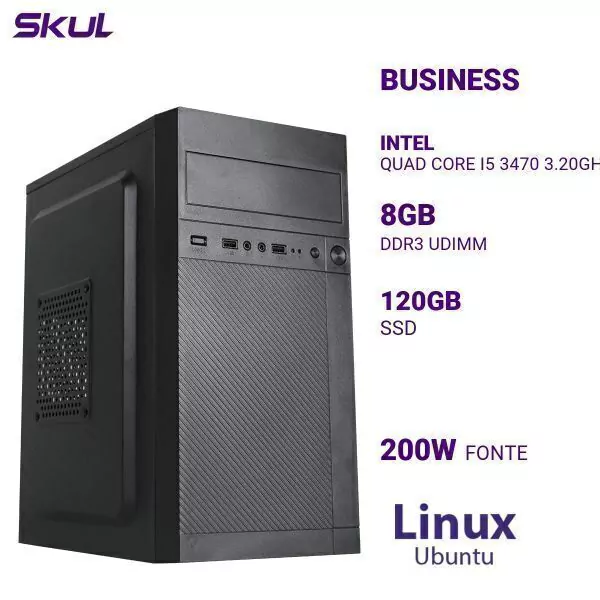COMPUTADOR CORE I5-3470/3.20GHZ/8GB/SSD128G/3THG/LINUX/SKUL