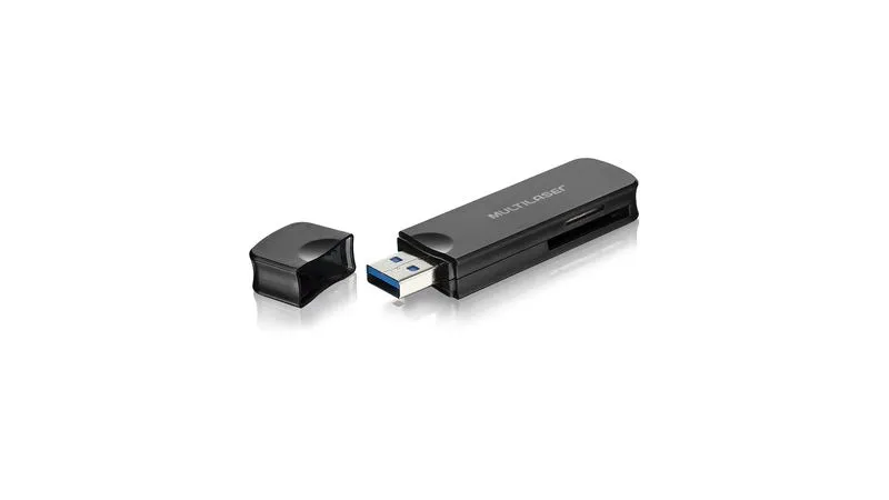 LEITOR DE CARTÃO MEMÓRIA SD USB 3.0 PRETO AC290 MULTILASER