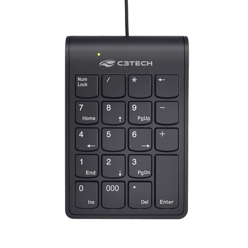 TECLADO NUMERICO C/ FIO USB KN-12BK C3TECH 50100