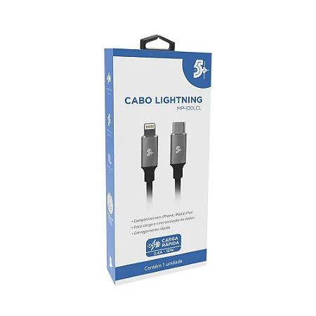 CABO LAGHTNING P/ USB A 1.2METROS MP-100LCL 5+ 