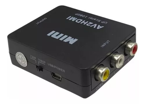 ADAPTADOR COVERSOR AV RCA P/HDMI AV2HDMI 1080P ES-01/2421