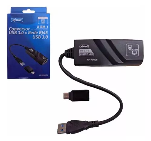 CABO ADAP. USB 3.0 10/100/1000MBPS RJ45 KP-AD106 KNUP 3679