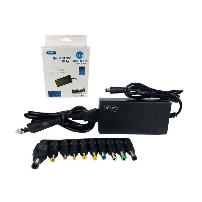 FONTE UNIVERSAL P/ NOTEBOOK COM CONECTORES KP-525 KNUP
