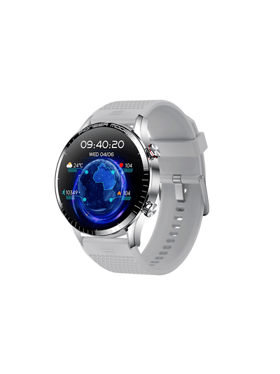SMARTWATCH LEVEL LVW-50S PRATA/COURO CINZA
