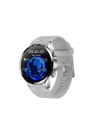 SMARTWATCH+LEVEL+LVW-50S+PRATA%2FCOURO+CINZA
