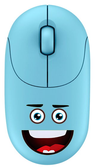 MOUSE+EMOJI+KIDS+BLUE+WIRELESS+2.4+GHZ+BRIGHT+KMS002