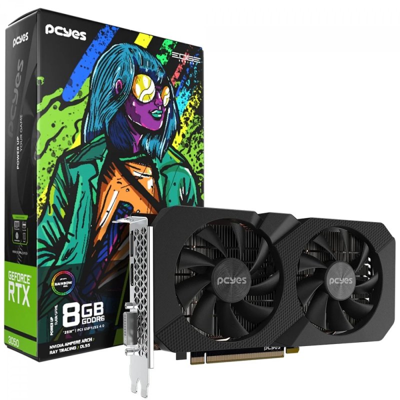 PLACA DE VIDEO PCIE 8GB RTX3050/DDR6/DVI/HDMI/PCYES/2364