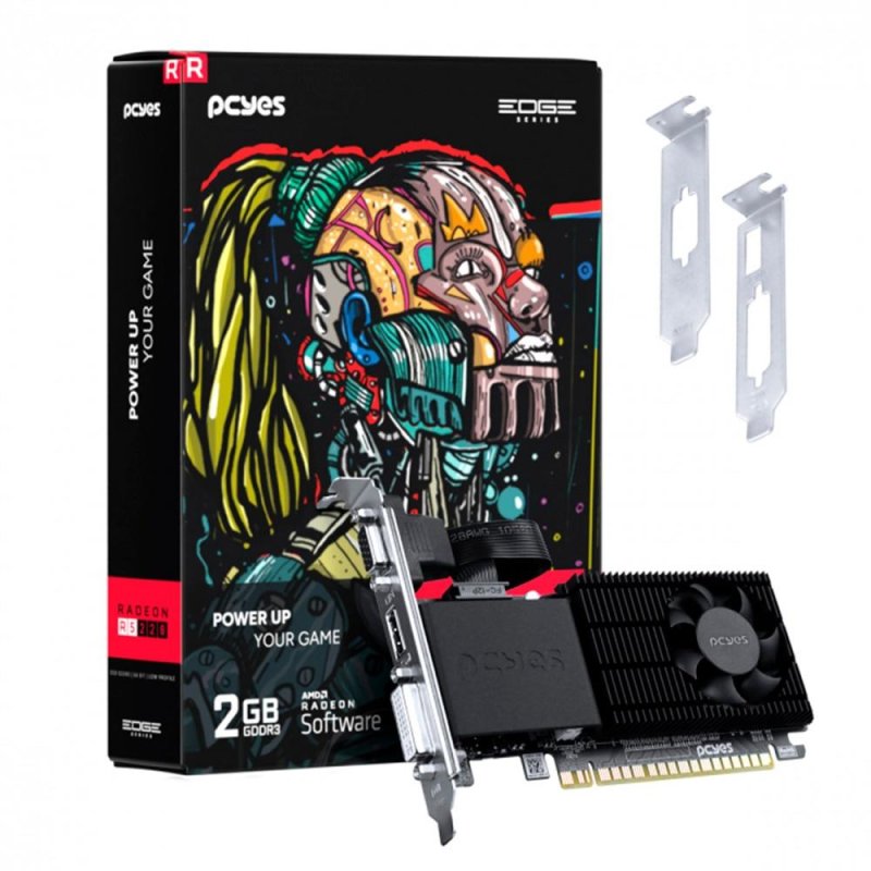 PLACA DE VIDEO PCIE 2GB 2.0 DDR3/64BITS/RADEON R5220 PCYES